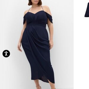 Elegant Navy Blue Women's Cocktail Dress